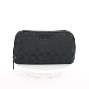 Coach Signature C Black Cosmetic Pouch Bag